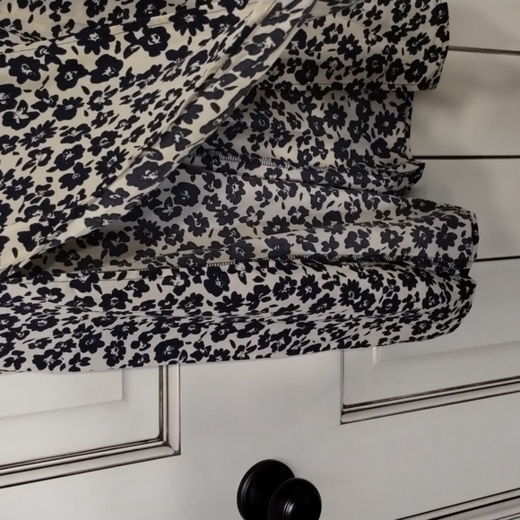 Nasty Gal Collection Floral Long Maxi Dress Long Sleeve Size 0 Navy/Cream - Picture 2 of 10